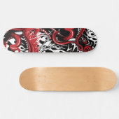 Orientalische Drachegraphik Skateboard (Horizontal)