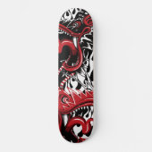 Orientalische Drachegraphik Skateboard (Vorderseite)