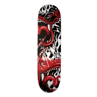 Orientalische Drachegraphik Skateboard