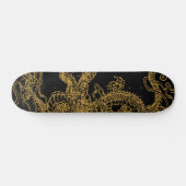 Orientalische Drachendarstellung Skateboard (Horizontal)