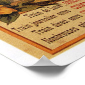 Orientalische Eisenbahnen nach Konstantinopel Poster (Ecke)