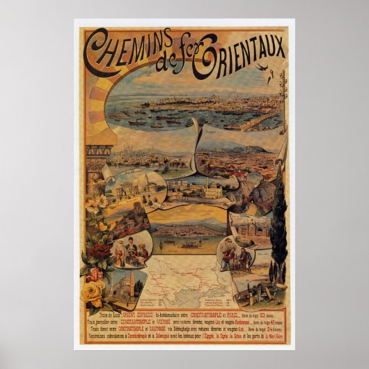 Orientalische Eisenbahnen nach Konstantinopel Poster (Vorne)