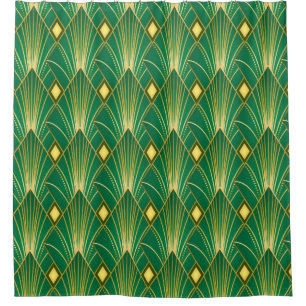 Orientalische Eleganz: Art Deco Tapete Duschvorhang