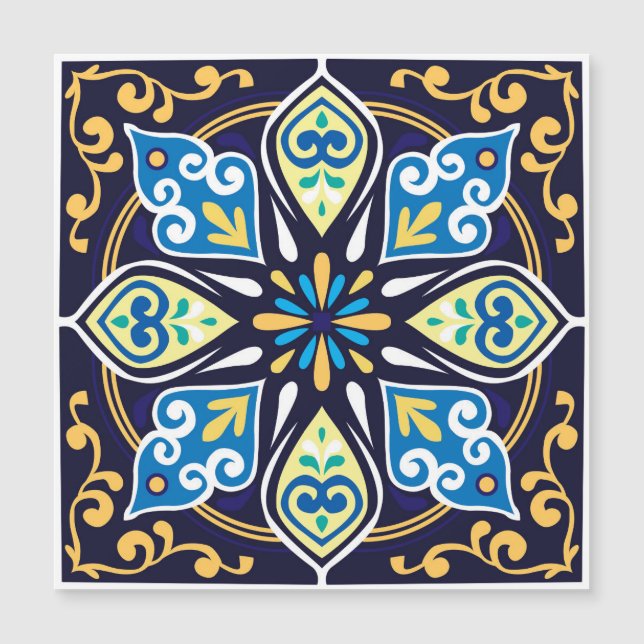 Orientalische Fliesen, Azulejos   Magnetkarte (Vorderseite)