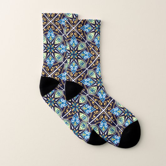 Orientalische Fliesen, Azulejos  Socken (Paar)