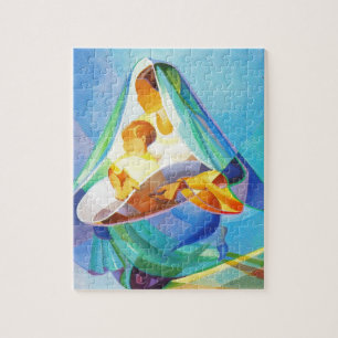 Orientalische Geburt Christisszene, Mary, Jesus Puzzle