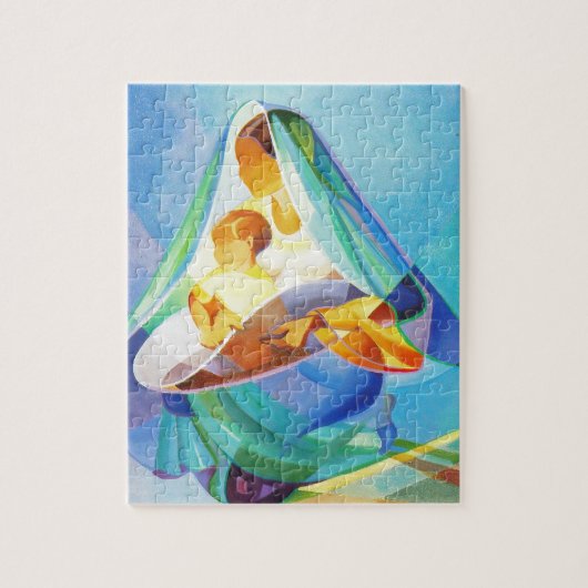 Orientalische Geburt Christisszene, Mary, Jesus Puzzle (Vertikal)