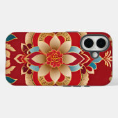 Orientalische Goldene Blume Chinesisch Neues Jahr Case-Mate iPhone Hülle (Rückseite (Horizontal))