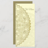 Orientalische Hochzeit - Menükarte (Vorne/Hinten)