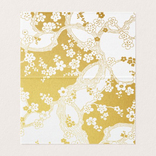 Orientalische Hochzeit mit Gold und Weißkirsche Visitenkarten (Innenseite Aufgefaltet)