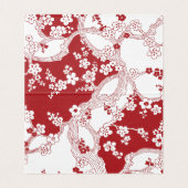 Orientalische Hochzeit von Rot und Weiß Visitenkarten (Innenseite Aufgefaltet)