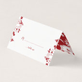 Orientalische Hochzeit von Rot und Weiß Visitenkarten (Vorderseite)