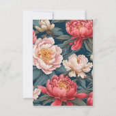 Orientalische Hochzeit zwischen Rosa und Weißen Einladung (Rückseite)