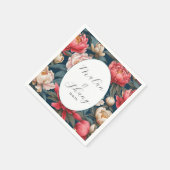 Orientalische Hochzeit zwischen Rosa und Weißen Serviette (Ecke)