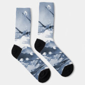 Orientalische Kirschblüten Socken (Rechts)