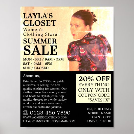 Orientalische Kleidung, Bekleidungsartikelwerbung  Poster (Vorne)