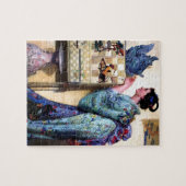 Orientalische Kunst-Frau Paintng Puzzle (Horizontal)