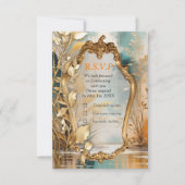 Orientalische Kunstszenen Asiens RSVP Karte (Vorderseite)