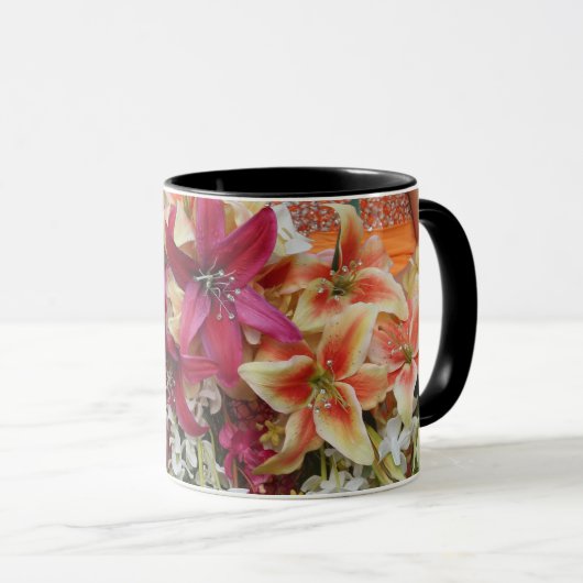 Orientalische Lilien Tasse (VorderseiteRechts)