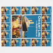 Orientalische Linie nach Australien Fleecedecke (Vorderseite (Horizontal))