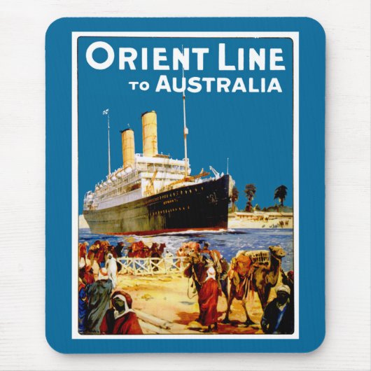 Orientalische Linie nach Australien Mousepad (Vorne)
