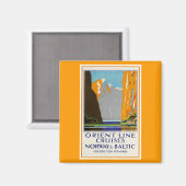 Orientalische Linienflüge Norwegen und Ostsee Vint Magnet (Vorderseite/Rückseite)