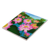 Orientalische Lotus-Garten-Fliese Fliese (Seite)