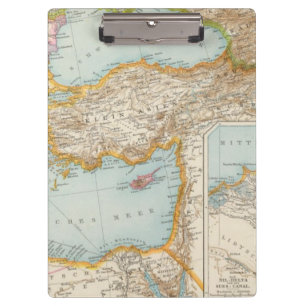 Orientalische Mittelmeerkarte Klemmbrett