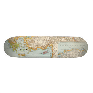 Orientalische Mittelmeerkarte Skateboard