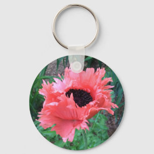 Orientalische MOHNBLUME "Rosa kräuselt" --- Schlüsselanhänger