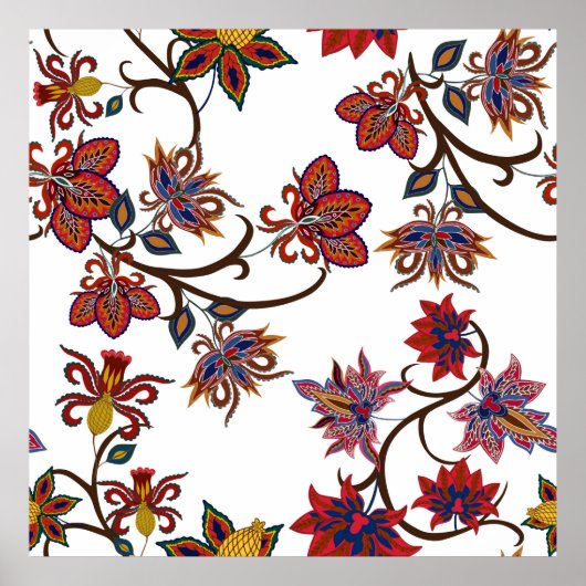 Orientalische Motive. Nahtloses Muster mit schönem Poster (Vorne)