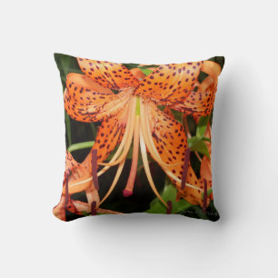 Orientalische Orange Tigerlilien Kissen