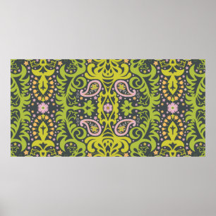 Orientalische Paisleyverzierung; dekorativer nahtl Poster