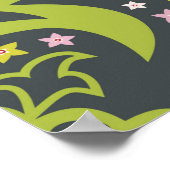 Orientalische Paisleyverzierung; dekorativer nahtl Poster (Ecke)