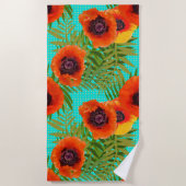 Orientalische Poppies Strandtuch (Vorderseite)