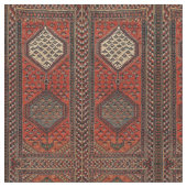 Orientalische rote Runenmuster Stoff (Nahaufnahme)