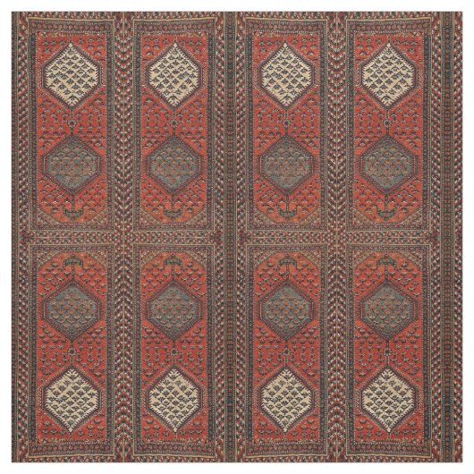 Orientalische rote Runenmuster Stoff (Muster)