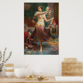 Orientalische Schönheit mit Rose von Hans Zatzka - Poster (Küche)