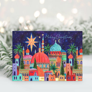 Orientalische Stadt Weihnachtsfeiertag Postkarte