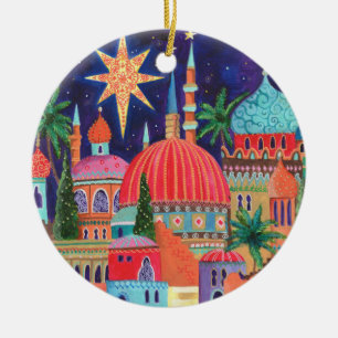 Orientalische Stadt Weihnachtsferien  Keramik Ornament