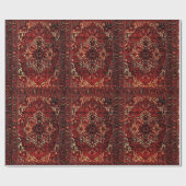 Orientalische Teppichkonstruktion in dunkelrot Geschenkpapier (Flach)