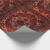 Orientalische Teppichkonstruktion in dunkelrot Geschenkpapier (Ecke)