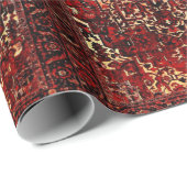 Orientalische Teppichkonstruktion in dunkelrot Geschenkpapier (Rolleneckpunkt)