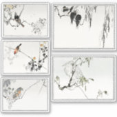 Orientalische Tintenvögel Aufkleber (Vorderseite)