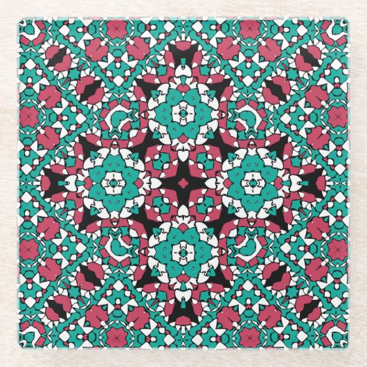 Orientalische Verzierung Glasuntersetzer (Vorderseite)