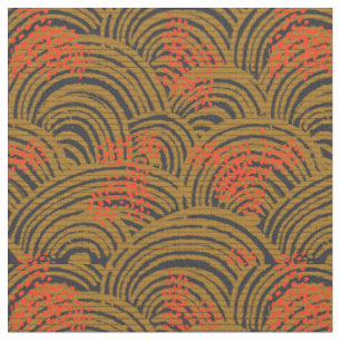 Orientalische Wellen kontrastieren geometrisch - b Stoff