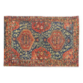 Orientalische Wolldecke im blue&orange Kissenbezug (Rückseite)