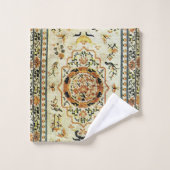 Orientalische Wolldecke in den hellen Farben Badhandtuch Set (Waschlappen)