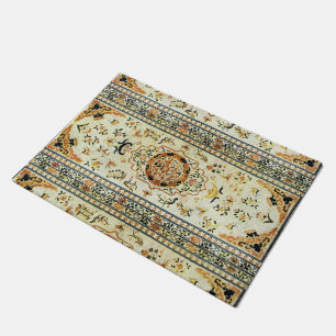 Orientalische Wolldecke in den hellen Farben Fußmatte