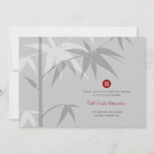 Orientalischer asiatischer Bambusbaum-chinesische Einladung (Rückseite)